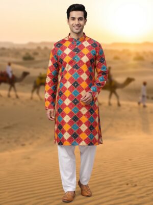 Home male model wearing kurta pyjamas 202607012336