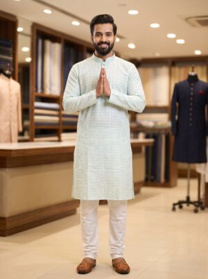 Home bearded man wearing kurta pyjamas 202607012348