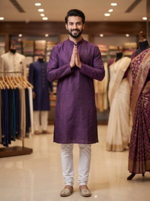 Home bearded man wearing kurta pyjamas 202607031104