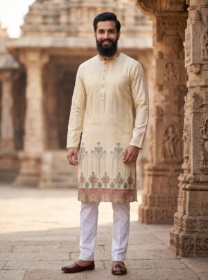 Home male model wearing kurta pyjamas 202607031108