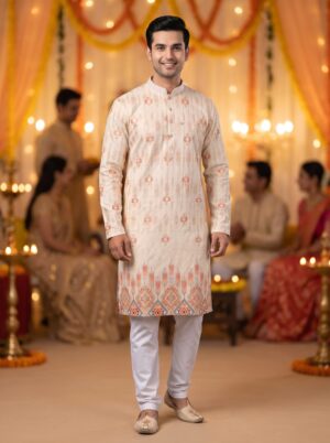 Home male model wearing kurta smiling 202607031116