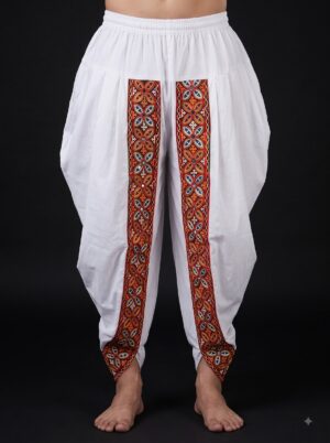 Home ahmd bhavesh garments american crape dhoti with patch work free size white 230.jpeg